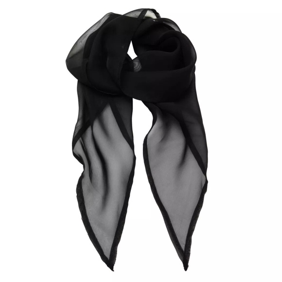Chiffon Halstuch Damen Schwarz ONE SIZE