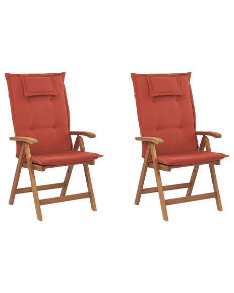 Set mit 2 Stühlen aus Akazienholz Klassisch JAVA Set mit 2 Stühlen aus Akazienholz Klassisch JAVA