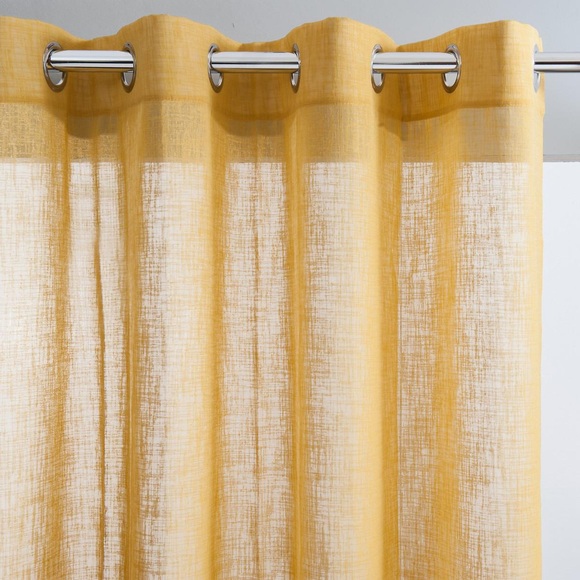 Vorhang Nyong Mit Ösen Unisex Gelb 140 x 250 cm