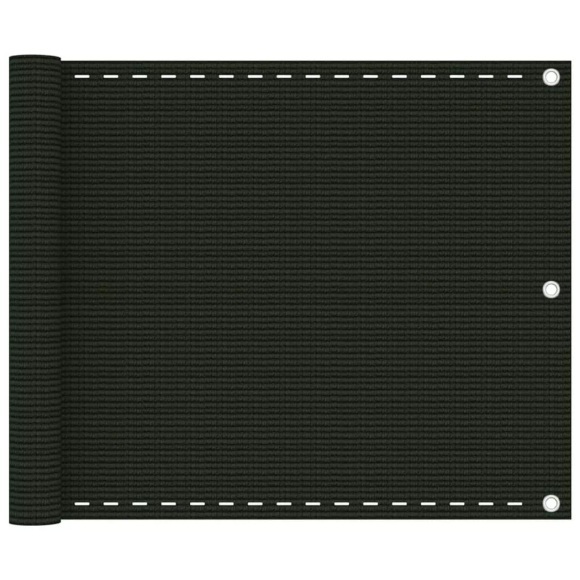vidaXL Balkon-Sichtschutz Dunkelgrün 75x400 cm HDPE