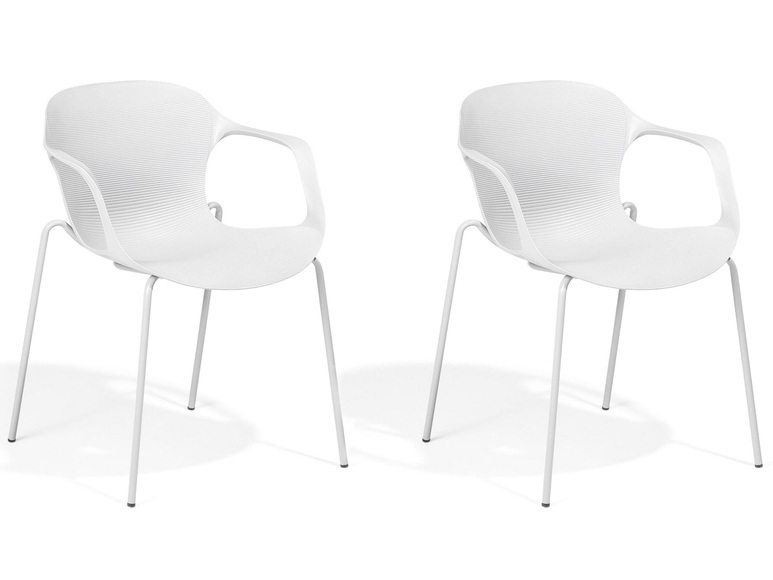 Set mit 2 Stühlen aus Kunststoff Modern ELBERT Set mit 2 Stühlen aus Kunststoff Modern ELBERT