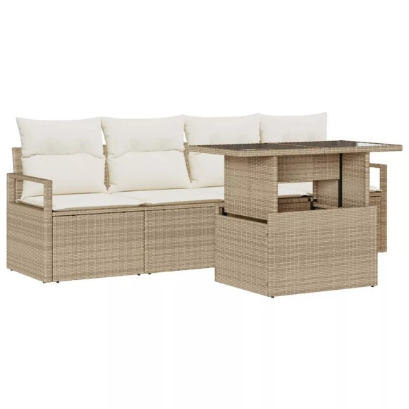 VidaXL - Garten-sofa poly-rattan, One Size, Beige