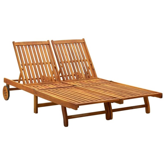 vidaXL Sonnenliegen 2 Stk. Massivholz Akazie