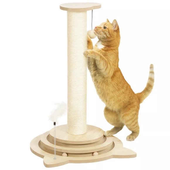 PawHut - Kratzstamm, One Size, Eiche