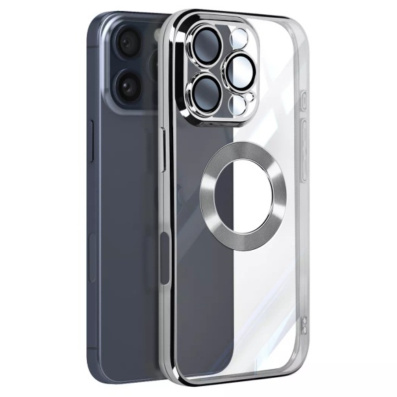 Avizar - Glam Hülle iPhone 16 Pro Silber, Silber