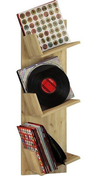 MID.YOU Cd-regal , Sulda , Eichefarben, Honig , Holzwerkstoff , 33x106.5x25.6 cm , melaminharzbeschichtet,Nachbildung , 000657010305