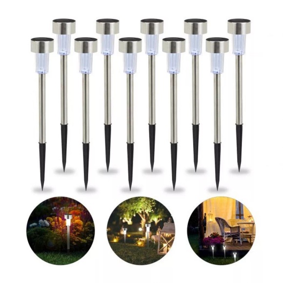 B2X - 10er-Pack Solarlampen, 17x25cm