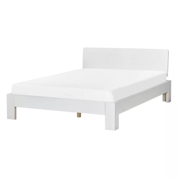 Beliani - Bett mit Lattenrost aus Kiefernholz Skandinavisch ROYAN, 140x200 cm, Weiss Bunt