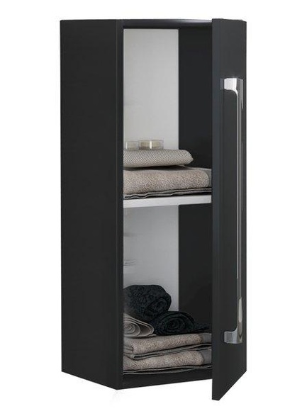 MID.YOU Hängeschrank , VCB 3 , Schwarz , Holzwerkstoff , 1 Fächer , 33x75x22 cm , melaminharzbeschichtet,melaminharzbeschichtet,Nachbildung,Nachbildung , 000657016202