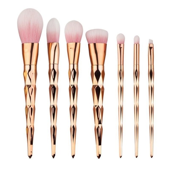 Make-up Pinsel Set, 7 Pinsel - Roségold Damen 7 Stück