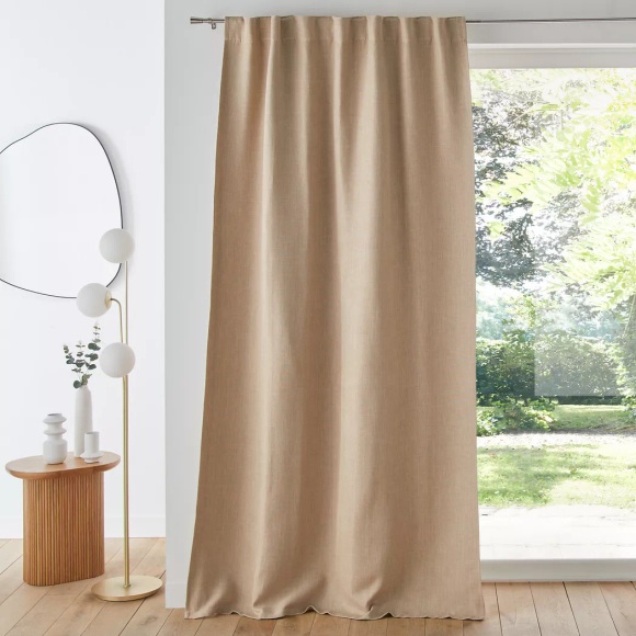 Blickdichter Vorhang Exurie Unisex Beige 140 x 250 cm