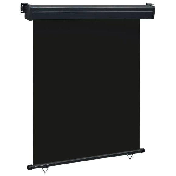 vidaXL Balkon-Seitenmarkise 140 × 250 cm Schwarz