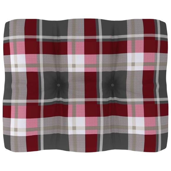 vidaXL Palettensofa-Kissen Rot Karomuster 50x40x12 cm