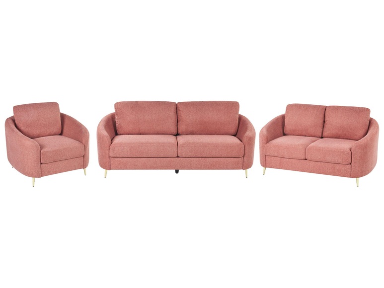 Wohnzimmer Set aus Polyester Klassisch TROSA Wohnzimmer Set aus Polyester Klassisch TROSA
