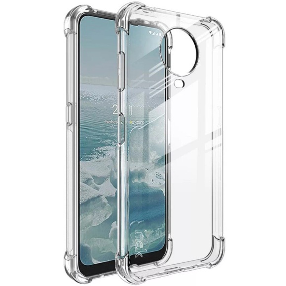IMAK - Nokia G20 / G10 Gummi Hülle Air Cushion Fallschutz + Display Folie - Transparent