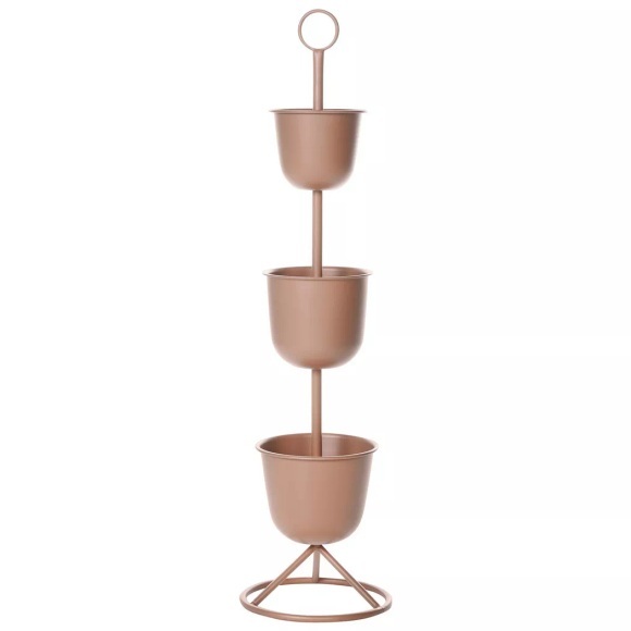 Beliani - Pflanzenständer aus Eisen Modern RENGE, One Size, Braun Bunt