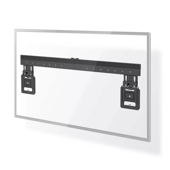 Nedis - Feste TV-Wandhalterung | 43 - 100 | maximal unterstützes Bildschirmgewicht: 75 kg | Minimaler Wandabstand: 9,50 mm | Stahl | Schwarz, One Size