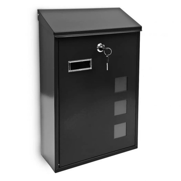 B2X - Briefkasten mit 3 quadratischen Sichtfenstern