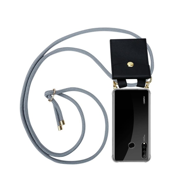 Handy Kette für Huawei P30 LITE Silikon mit Gold Ringen