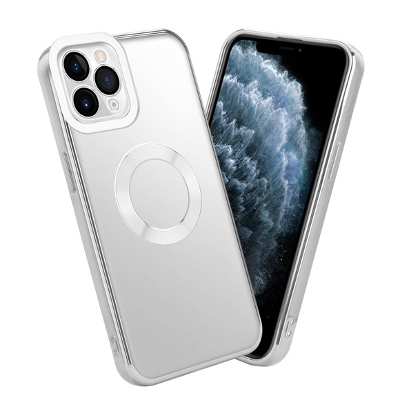 Hülle für Apple iPhone 11 PRO MAX mit Chrome Applikation