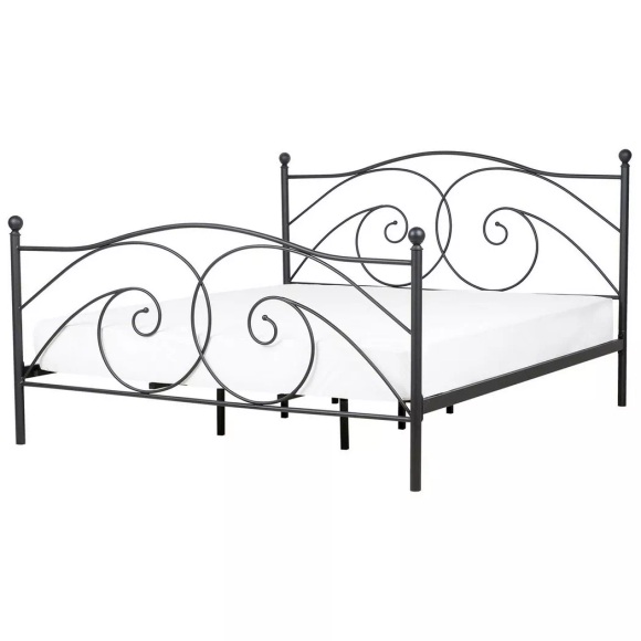 Bett mit Lattenrost aus Metall Retro DINARD Bett mit Lattenrost aus Metall Retro DINARD