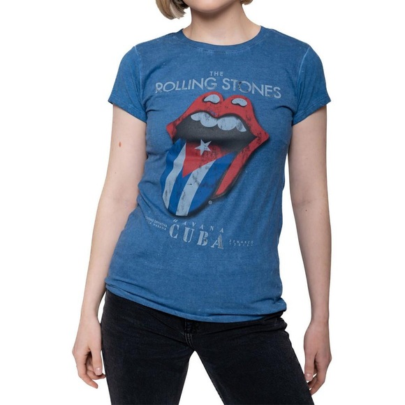 Havana Cuba Tshirt Damen Blau Denim S