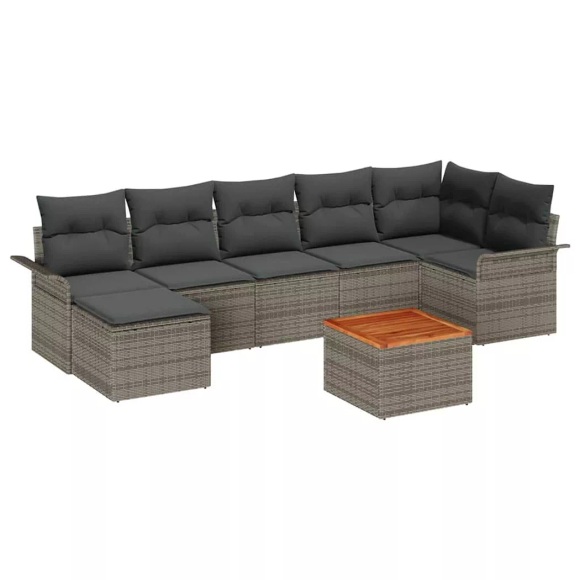 VidaXL - Garten-sofa poly-rattan, One Size, Grau