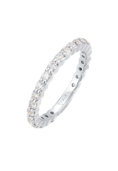 Ring Memoire Eternity Zirkonia Funkelnd 925 Silber Unisex Silber 52mm