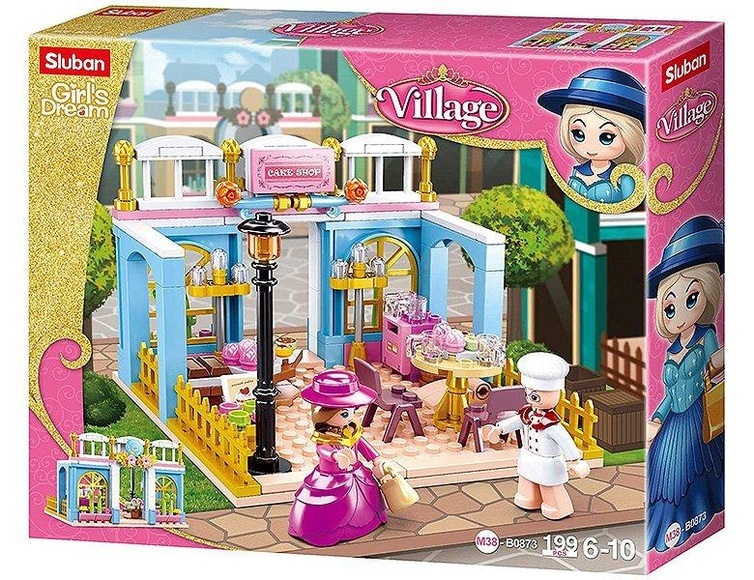 Sluban M38-B0873 - Girls Dream, Village, Cake Shop, Konditorei, Bauset, Spielset, Klemmbausteine