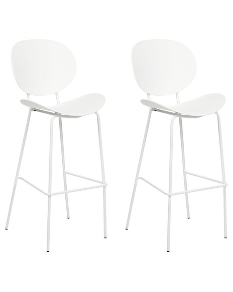 Set mit 2 Barstühlen aus Polypropylen Skandinavisch SHONTO Set mit 2 Barstühlen aus Polypropylen Skandinavisch SHONTO