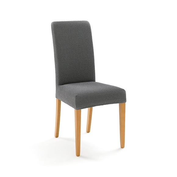 Stretch-stuhlbezug Mit Waffelstruktur Ahmis Unisex Grau ONE SIZE
