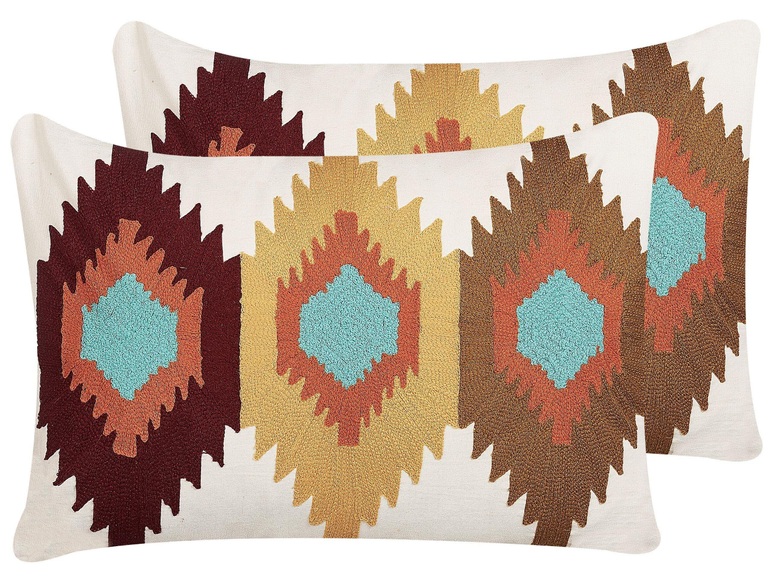 Kissen 2er Set aus Baumwolle Boho DANAPUR Kissen 2er Set aus Baumwolle Boho DANAPUR