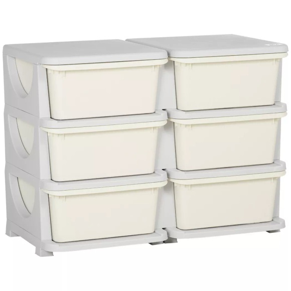 HOMCOM - Schubladenschrank, One Size, Weiss