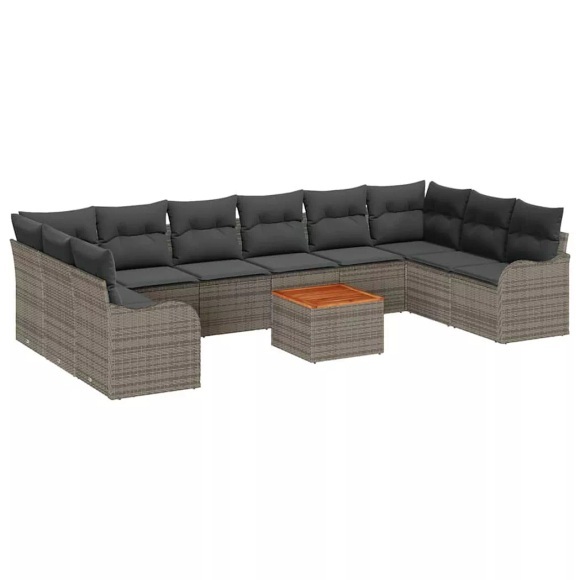 VidaXL - Garten-sofa poly-rattan, One Size, Grau