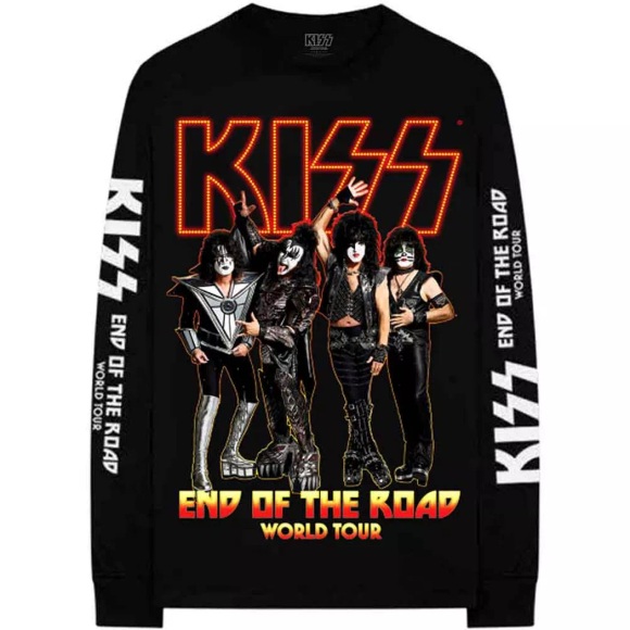 KISS - End Of The Road Tour TShirt Langärmlig, für Damen, Schwarz, Größe M