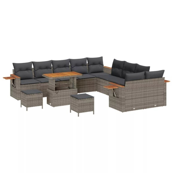 VidaXL - Garten-sofa poly-rattan, One Size, Grau