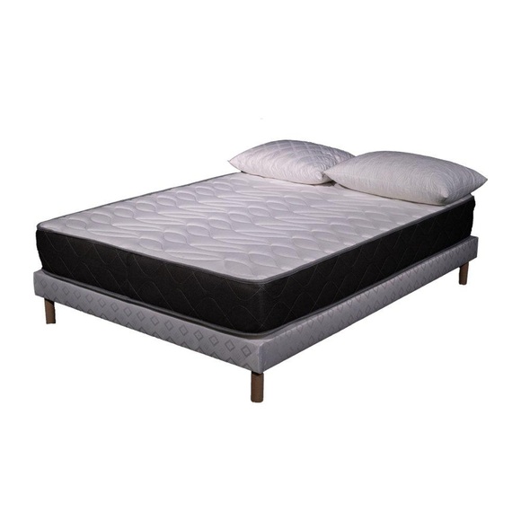 Matratzen-set Luxe | 140x190 Mit 2 Kissen 50x70 | Schaumstoff | 24 Cm | Boxspring Polster Unisex Weiss 90X190CM