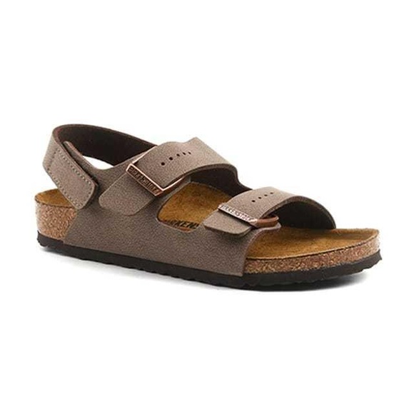 Birkenstock Milano HL Sandalen Birko-Flor Birkibuc Schmal Kinder braun 2021 EU 31 (Narrow) Freizeit Sandalen
