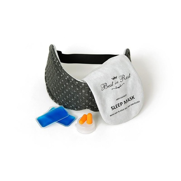 Schlafmaske Unisex Schwarz Bedruckt ONE SIZE