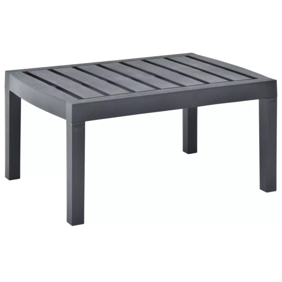 vidaXL Gartentisch Anthrazit 78×55×38 cm Kunststoff