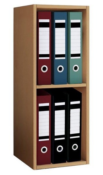 MID.YOU Aktenregal 34/72/30 cm , Offas 2-Fach , Buchefarben , Holzwerkstoff , 34x72x30 cm , melaminharzbeschichtet,Nachbildung , 000657011408