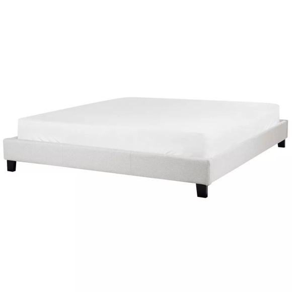 Bett mit Lattenrost aus Polyester Skandinavisch ROANNE Bett mit Lattenrost aus Polyester Skandinavisch ROANNE