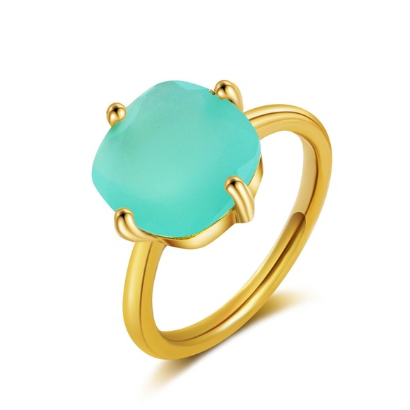 Ailoria - Ring Aqua Chalcedon Églantine - green - 53