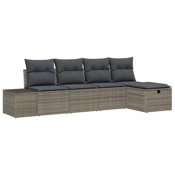 VidaXL - Gartenbank poly-rattan, One Size, Grau
