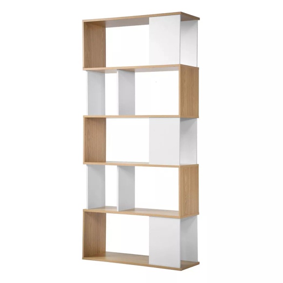 Bücherregal in Weiß- und Eichendekor Bücherregal in Weiß- und Eichendekor
