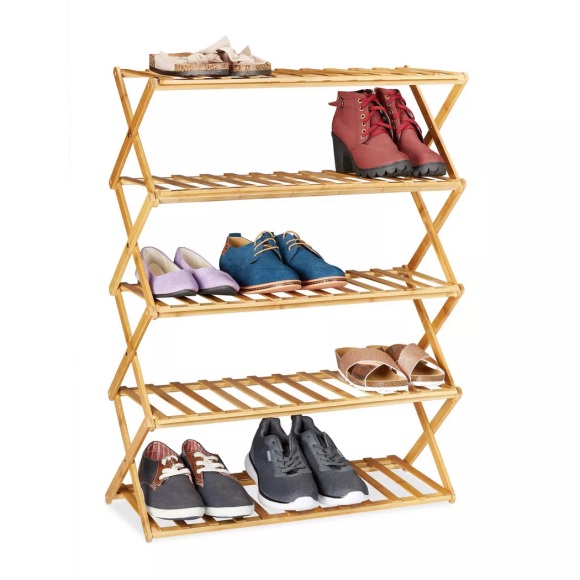Northix - Faltbares Schuhregal aus Bambus, One Size
