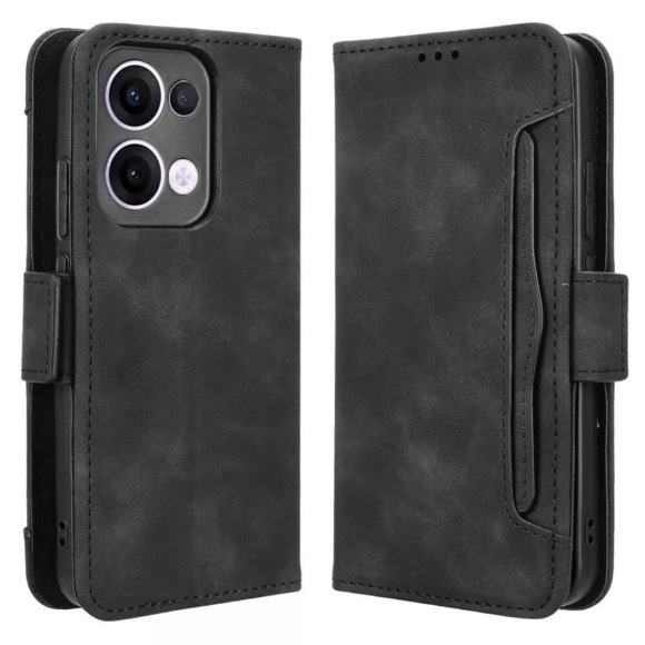 Cover-Discount - OPPO Reno13 Etui viele Kartenfächer, Schwarz