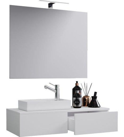 3-tlg Badmöbel Set Gäste WC Gästebad Waschplatz Waschtisch klein schmal Gudas SP 3-tlg Badmöbel Set Gäste WC Gästebad Waschplatz Waschtisch klein schmal Gudas SP