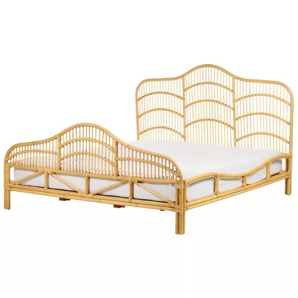 Bett mit Lattenrost aus Rattan Boho DOMEYROT Bett mit Lattenrost aus Rattan Boho DOMEYROT