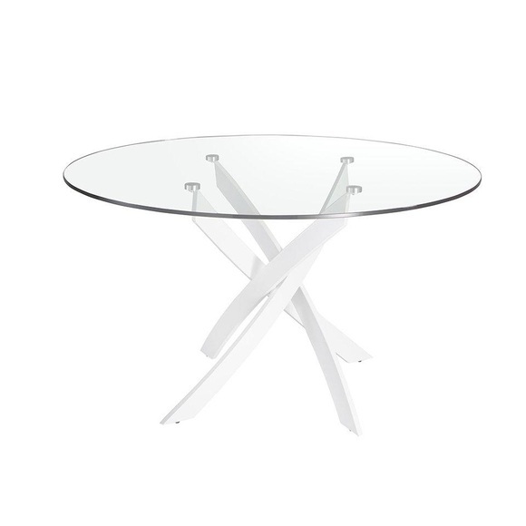 Runder Esstisch aus Glas Runder Esstisch aus Glas